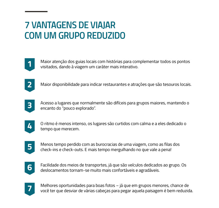 Infográfico - vantagens de grupos para viajar