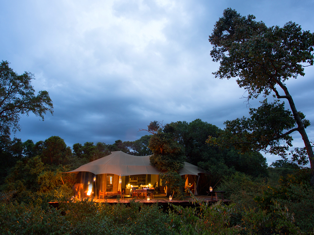Ecolodge glamping na África.